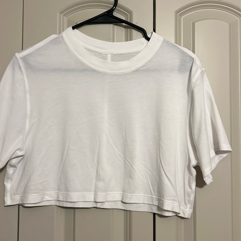 lululemon all yours crop tee - white